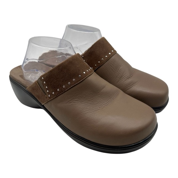 Vionic Esme Mules Women's Size 11 Brown Leather Orthaheel Slip‎ On Comfort Shoes - Picture 1 of 11